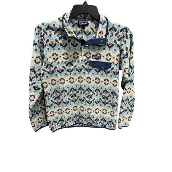 Patagonia Synchilla Lightweight Snap-T Pullover Women's Small Aztec Print - Picture 1 of 5